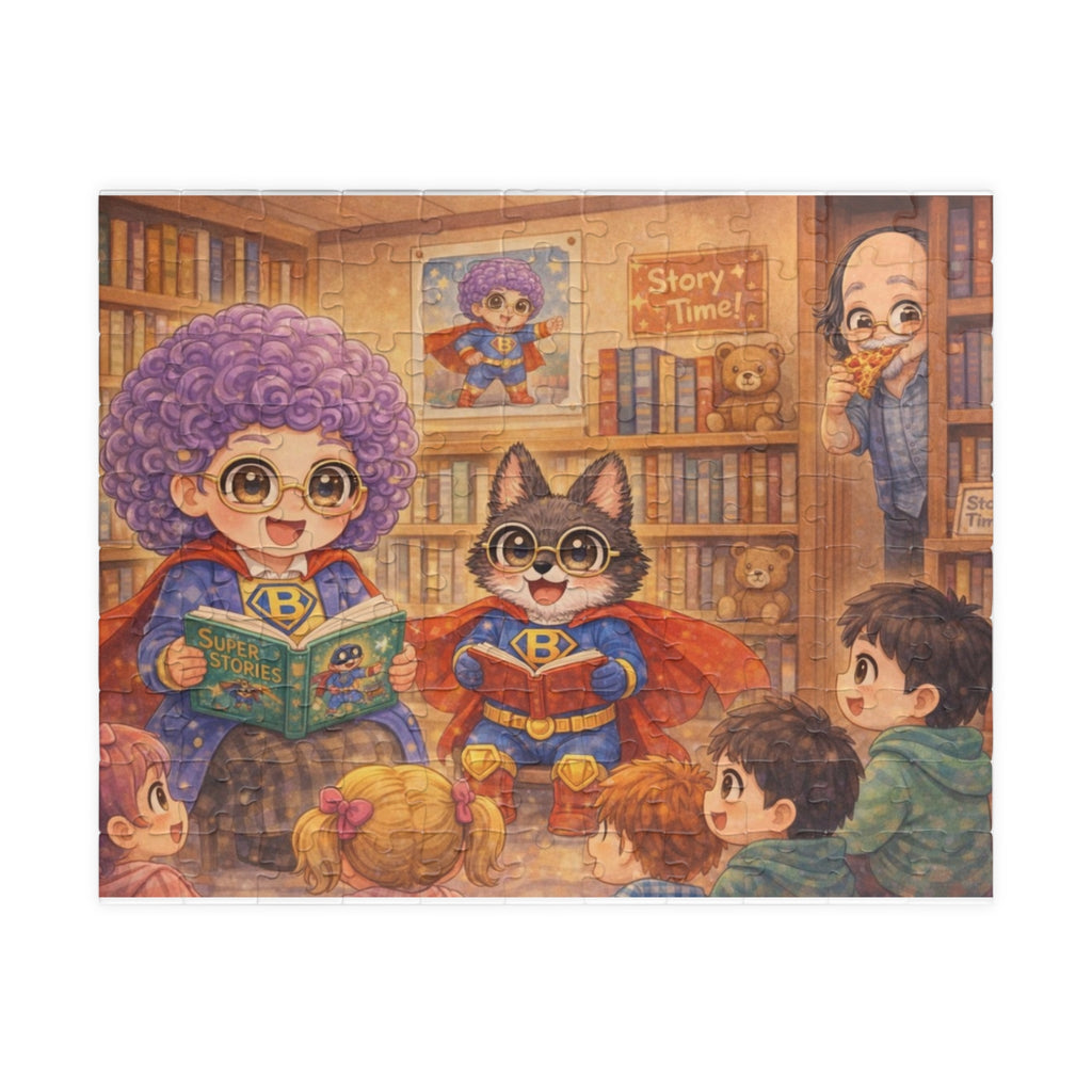 Storytime Keepsake Puzzle — 'Superhero Teachers Reading' (110/252/520/1014 pcs)