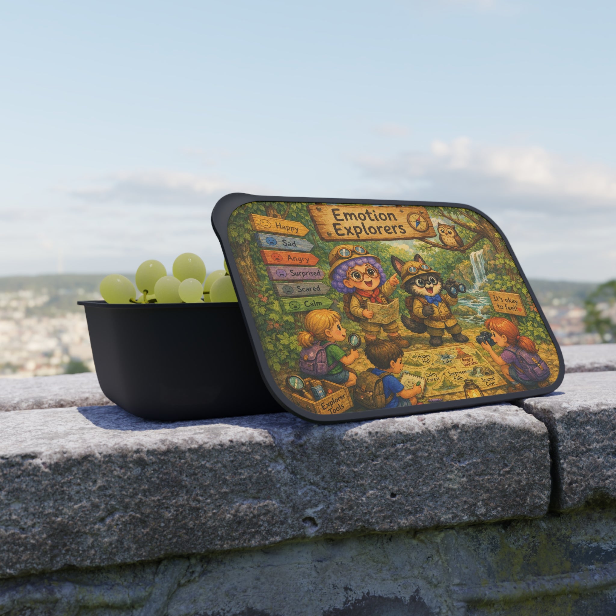 Emotion Explorers PLA Bento Box with Band and Utensils