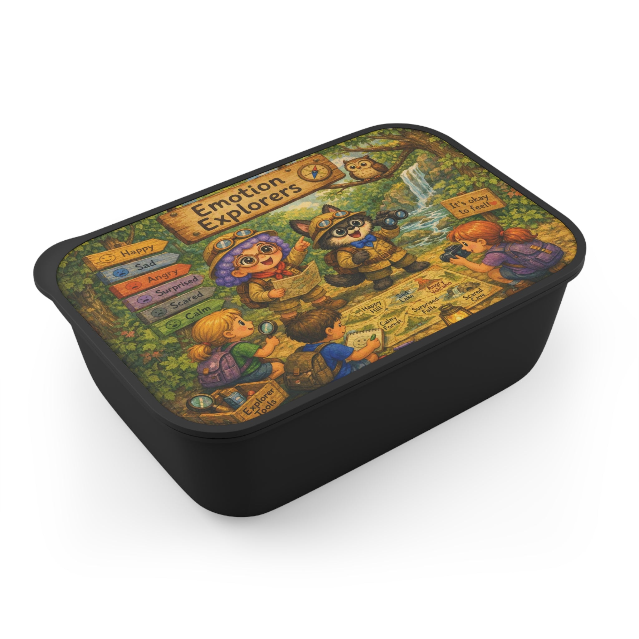 Emotion Explorers PLA Bento Box with Band and Utensils
