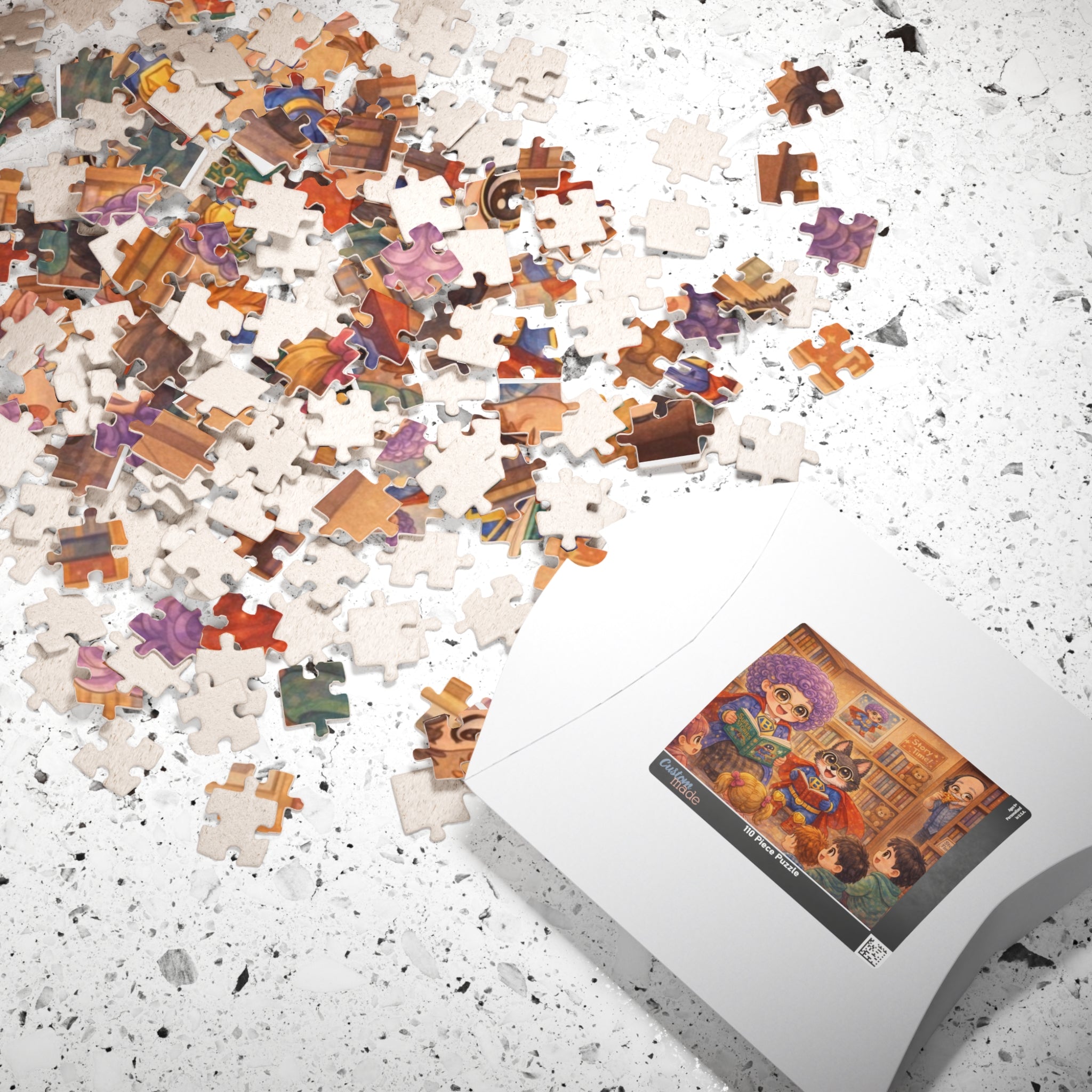 Storytime Keepsake Puzzle — 'Superhero Teachers Reading' (110/252/520/1014 pcs)