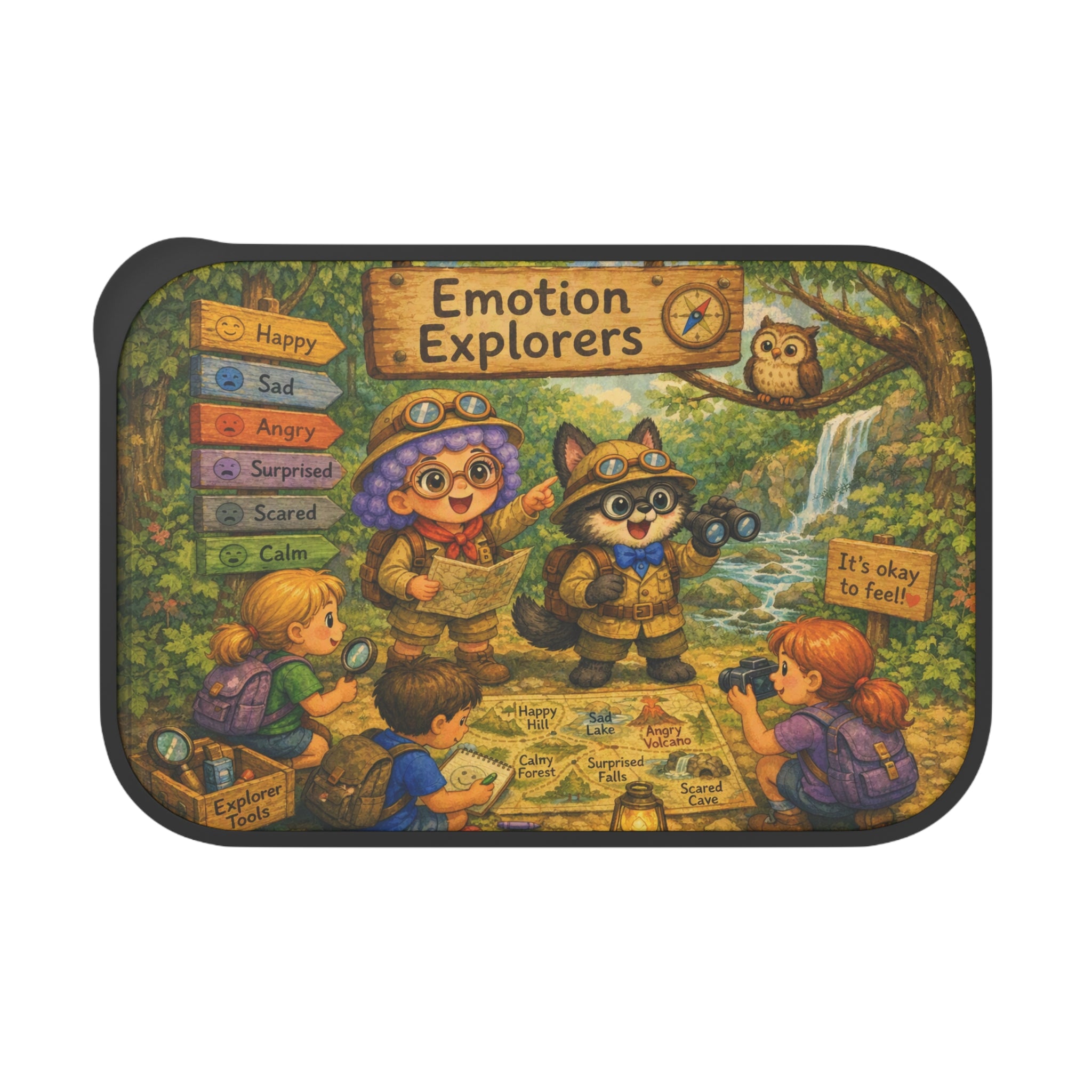 Emotion Explorers PLA Bento Box with Band and Utensils