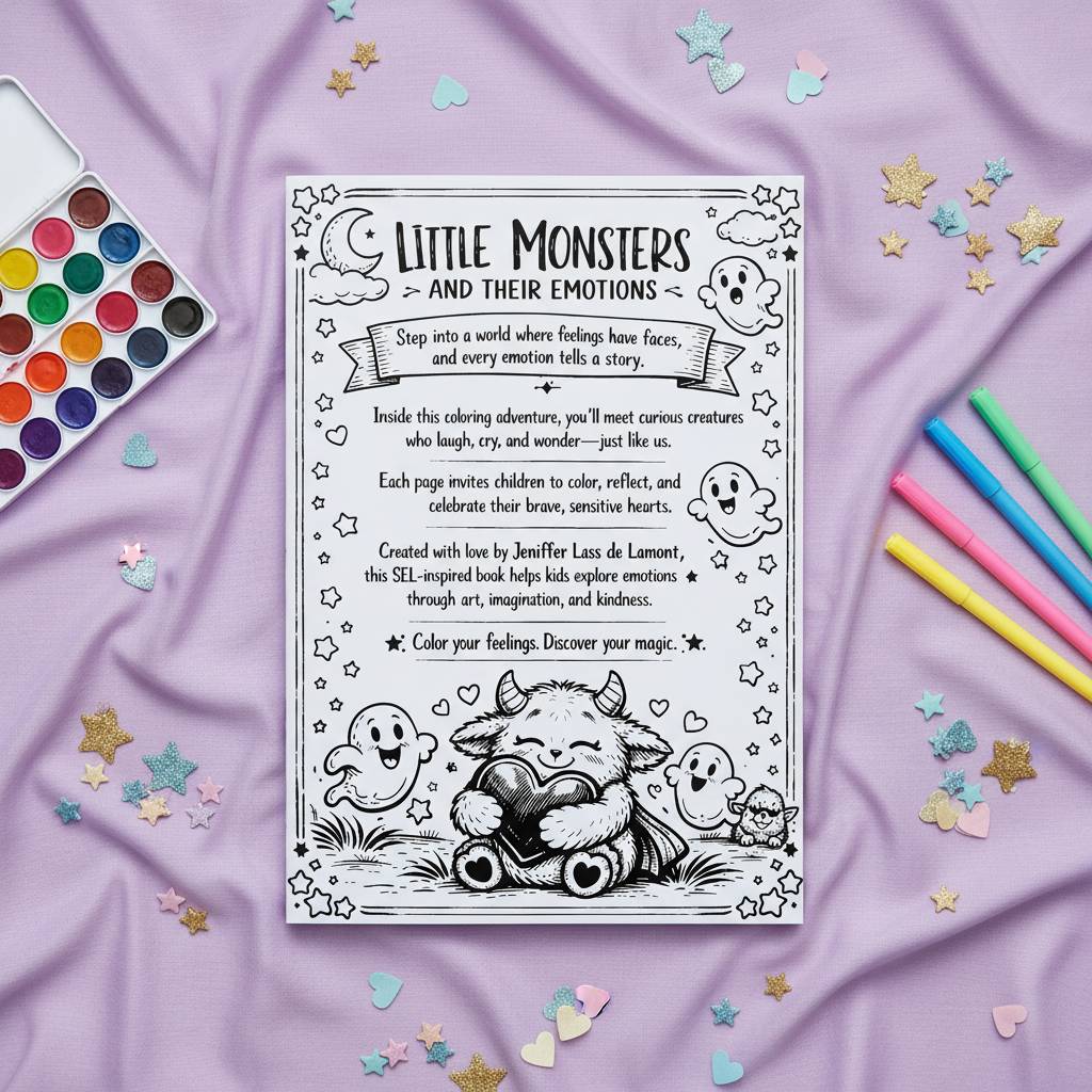 Little Monsters Back Cover - Purple